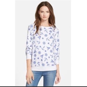 Wildfox nautical ankor Party Sweater size XS